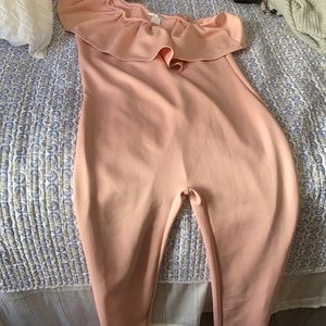 Pink One Shoulder Jumpsuit